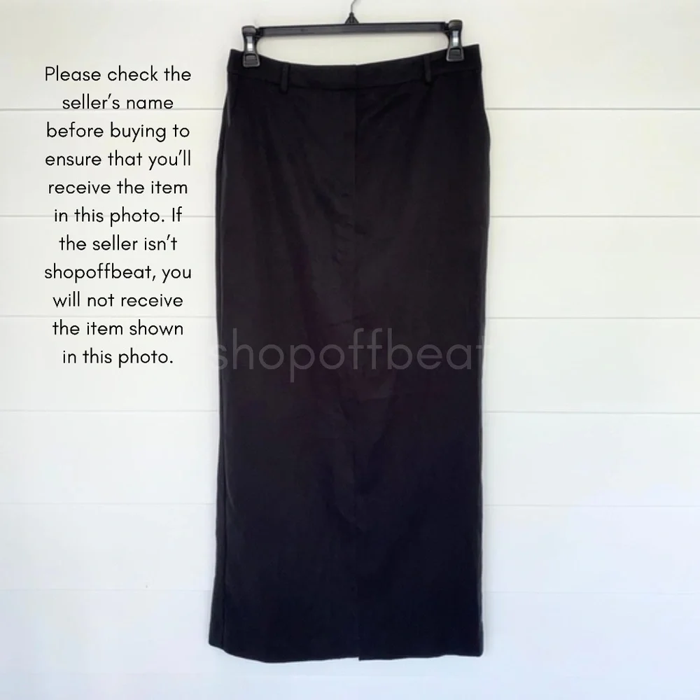 NEW Reformation Cairo Mid Rise Maxi Skirt Black 8